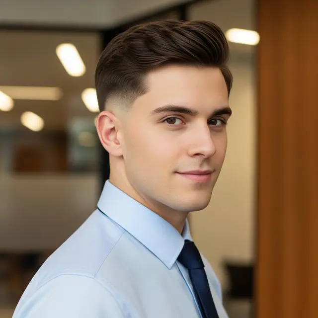 Model Rambut Pria Eksekutif Muda (Image by Gemini AI)