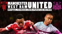 Manchester United akan menjamu West Ham United pada putaran keenam Piala FA di Old Trafford, Manchester, Minggu (13/3/2016). (Bola.com/Samsul Hadi)