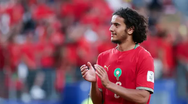 Pemain Maroko, Ayyoub Bouaddi, sukses mencuri perhatian pada laga perdana Grup C Piala Dunia 2026 di East Rutherford, New Jersey, Minggu (14/6/2026) pagi WIB. (AP Photo/Adam Hunger)
