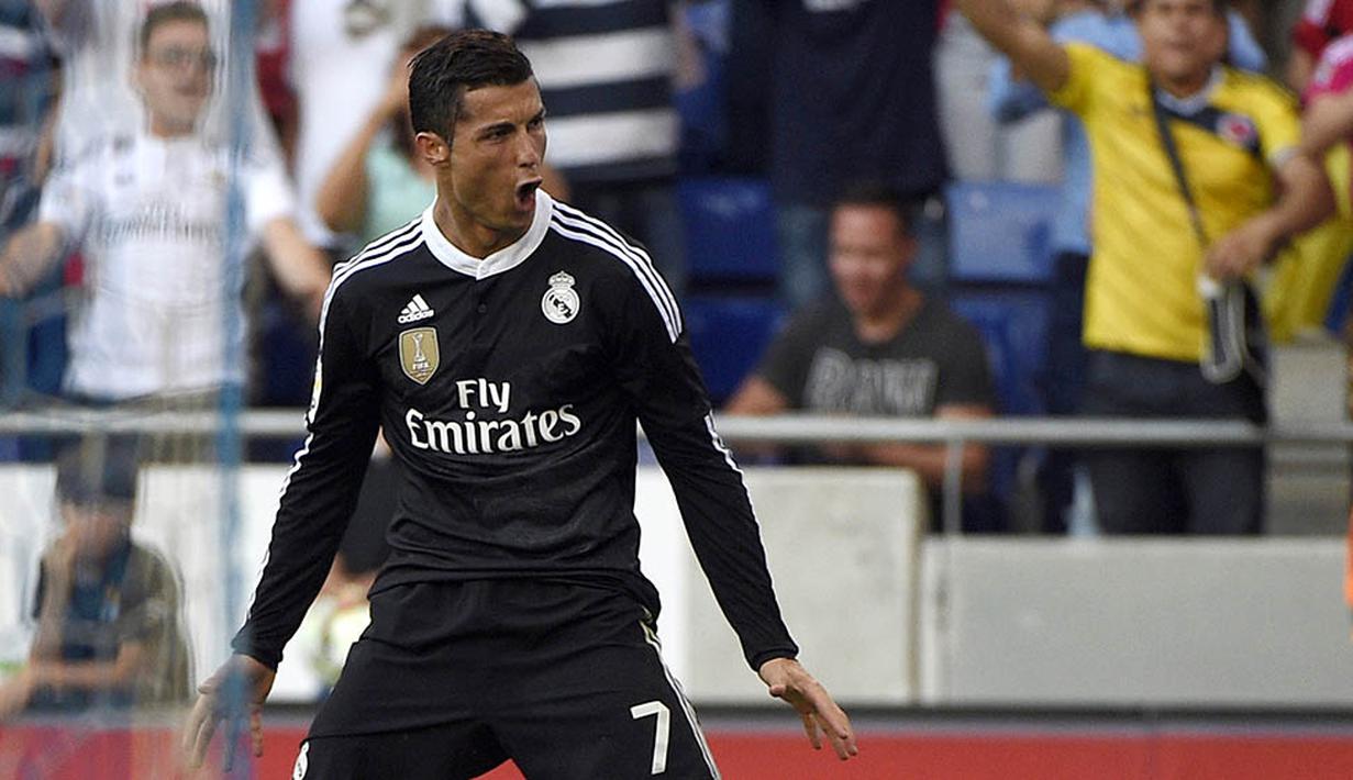 Bintang Barcelona, Lionel Messi, mencatatkan rasio sebesar 0,91 gol per pertandingan di La Liga Spanyol. (AFP/Lluis Gene)