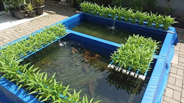 Budidaya Lobster Air Tawar dan Kangkung Air dalam Kolam Terpal Sederhana