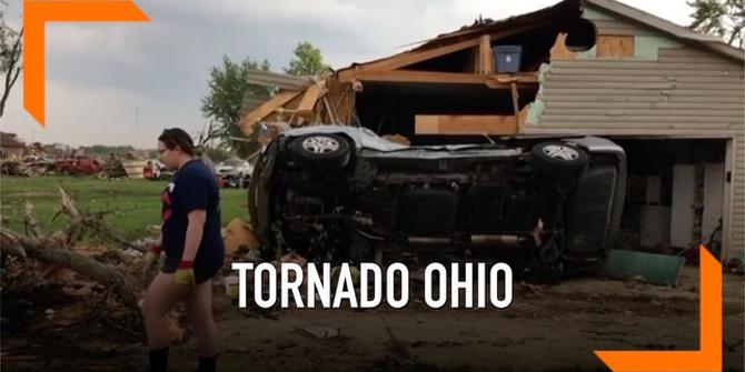 VIDEO: Parah, Permukiman di Ohio Porak Poranda Disapu Tornado