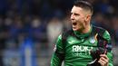 6. Pierluigi Gollini - Penampilan heroik Gollini di bawah mistar gawang membuatnya menjadi pilihan utama sebagai kiper di Atalanta. Penjaga gawang berusia 25 tahun ini turut menjadi perhatian Tottenham Hotspur dan Inter Milan. (AFP/Vincenzo Pinto)