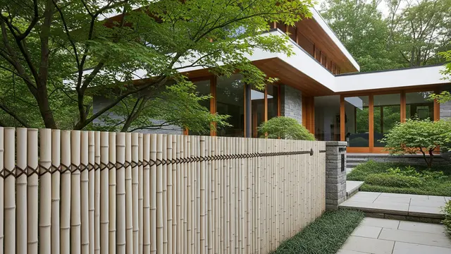 Pagar Rumah Desa Modern Tapi Tetap Alami/Gemini AI