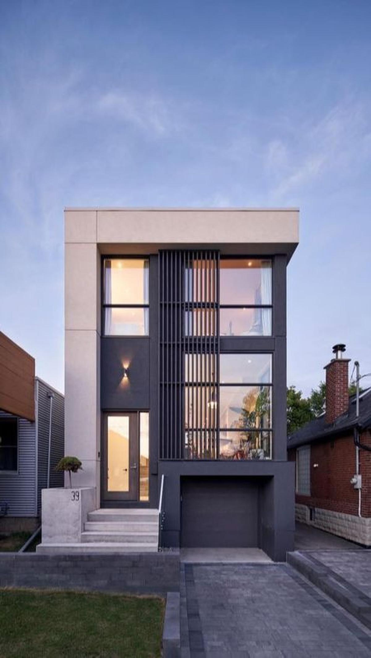 Rumah Minimalis 2 Lantai Type 36 Pojok Serba Hitam