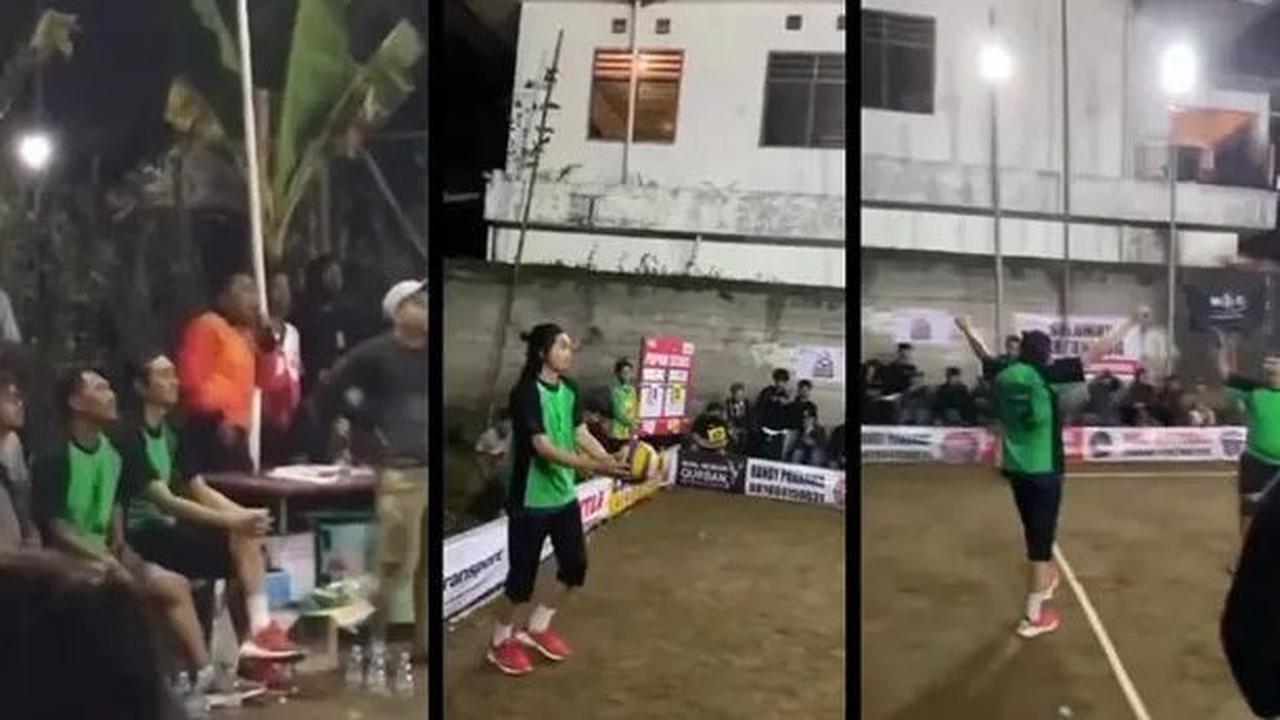 Lakukan Selebrasi di Lapangan Voli