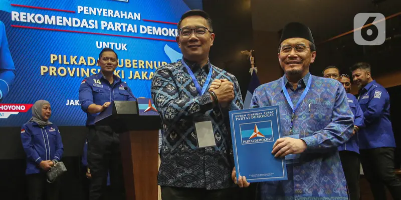 Partai Demokrat Resmi Dukung Ridwan Kamil-Suswono di Pilgub Jakarta 2024