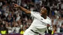 Dua menit berselang, Vinicius Junior berhasil mencetak penyeimbang. (Pierre-Philippe MARCOU/AFP)
