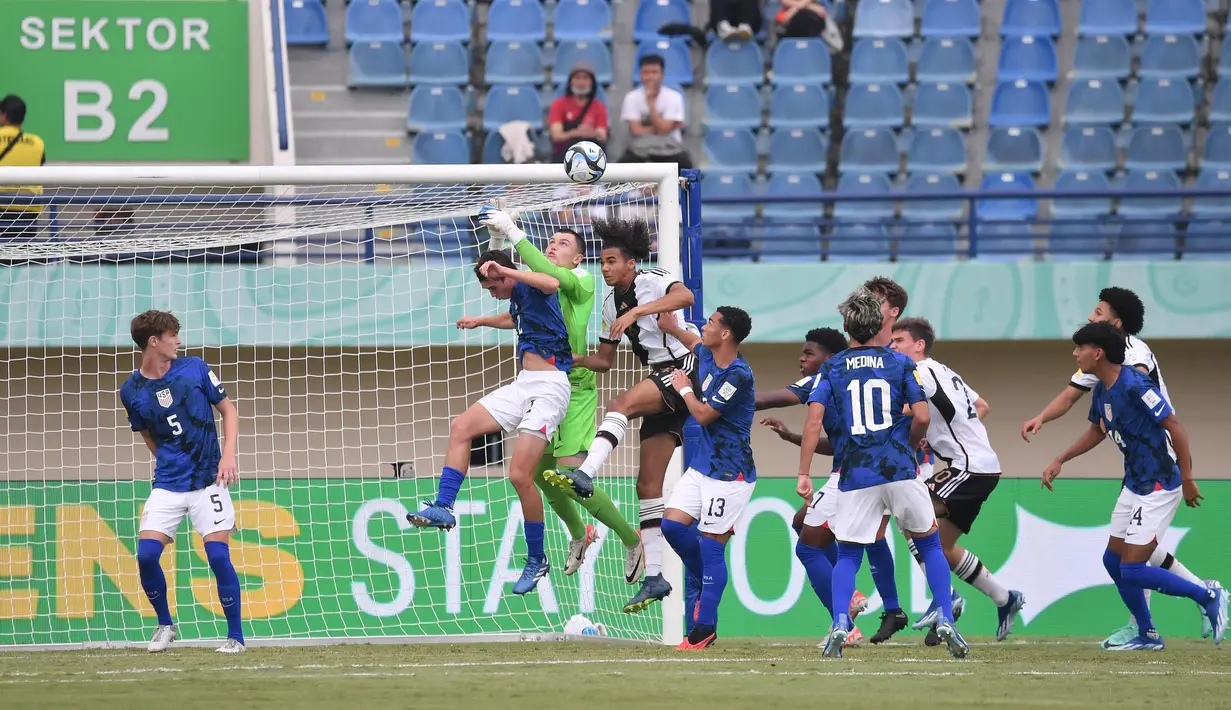 Timnas Amerika Serikat U-17 harus mengakui keunggulan Jerman dengan skor 2-3. (Doc LOC WCU17/SBN)