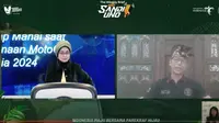 Adyatama Kepariwisataan dan Ekonomi Kreatif Ahli Utama Kemenparekraf Nia Niscaya membahas MotoGP Mandalika 2024 dalam Weekly Press Briefing, Senin, 30 September 2024. (Liputan6.com/Henry)