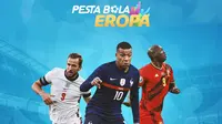 Piala Eropa - Harry Kane, Kylian Mbappe, Romelu Lukaku (Bola.com/Adreanus Titus)