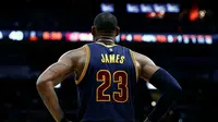 Bintang Cleveland Cavaliers, Lebron James, melewati Shaquille O'Neal di daftar pencetak poin terbanyak sepanjang sejarah NBA, Kamis (30/3/2017) waktu setempat. (Larry W. Smith)