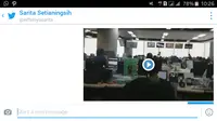 Layanan microblogging Twitter menyuguhkan fitur kirim video melalui direct message (DM). (Sumber: Screenshoot)