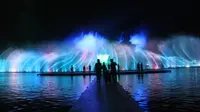 Taman Air Mancur Sri Baduga bisa menampung hingga 5 ribu penonton setiap sesi. (Liputan6.com/Abramena)