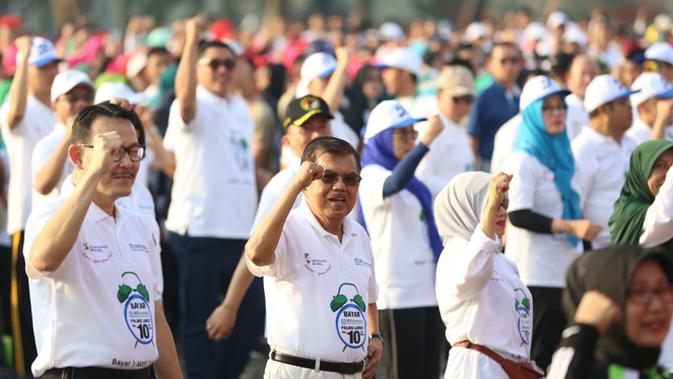 Dalam rangka menyambut Asian Games 2018 dan ulang tahun BPJS Kesehatan ke-50, BPJS Kesehatan selenggarakan senam sehat kolosal dengan 18.818 peserta.