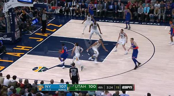 Berita video game recap NBA 2017-2018 antara New York Knicks melawan Utah Jazz dengan skor 117-115.