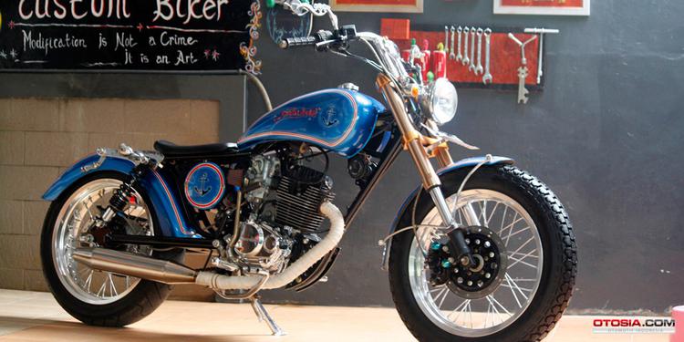 Honda Tiger Bergaya Chopper Biru Berita Otosia