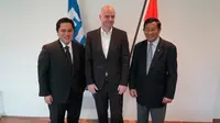 Erick Thohir, Presiden FIFA Gianni Infantino, Agum Gumelar (FIFA)