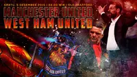 Manchester United vs West Ham United (Liputan6.com/Ari Wicaksono)