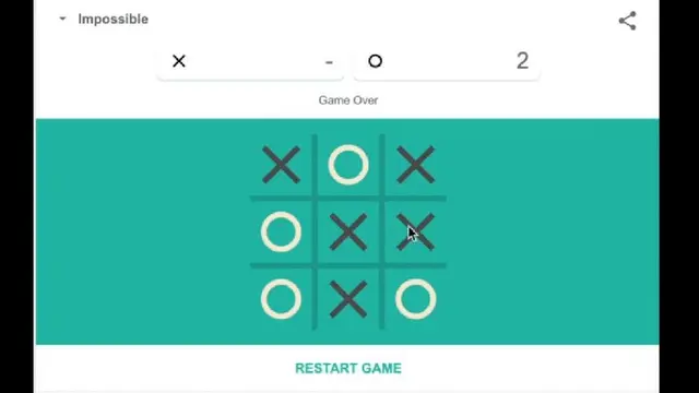 Game Tersembunyi di Google, Tic-tac-toe