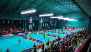 Suasana di GOR Djarum, Jati, Kudus, saat bergulirnya Audisi Umum PB Djarum 2025, Selasa (9/9/2025). (Bola.com/Bagaskara Lazuardi)