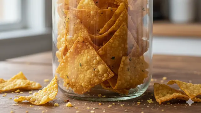 Keripik Kulit Pangsit di Toples