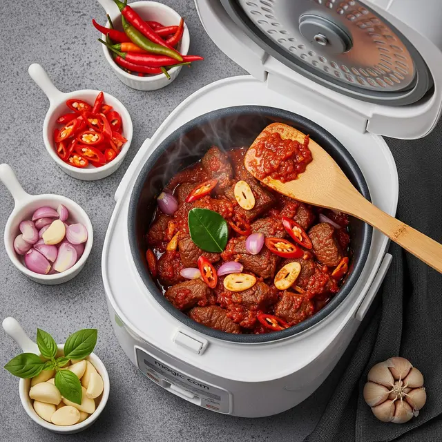 Cara Memasak Daging Balado Pakai Magic Com
