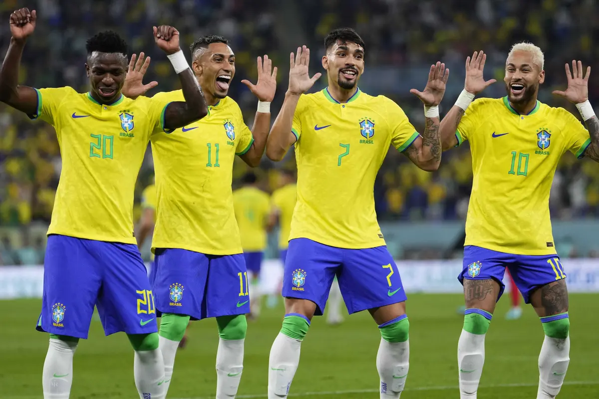 Foto: Momen Adu Joget Neymar Cs Saat Brasil Kandaskan Korea Selatan di Babak 16 Besar Piala Dunia 2022