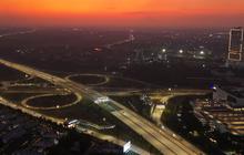 FOTO: Keindahan Senja di Simpang Susun CBD Tol Serpong-Balaraja
