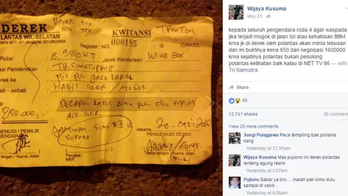 Polisi Nakal di Jalan TOL, Pengendara Mogok Diminta Rp 850 Ribu!