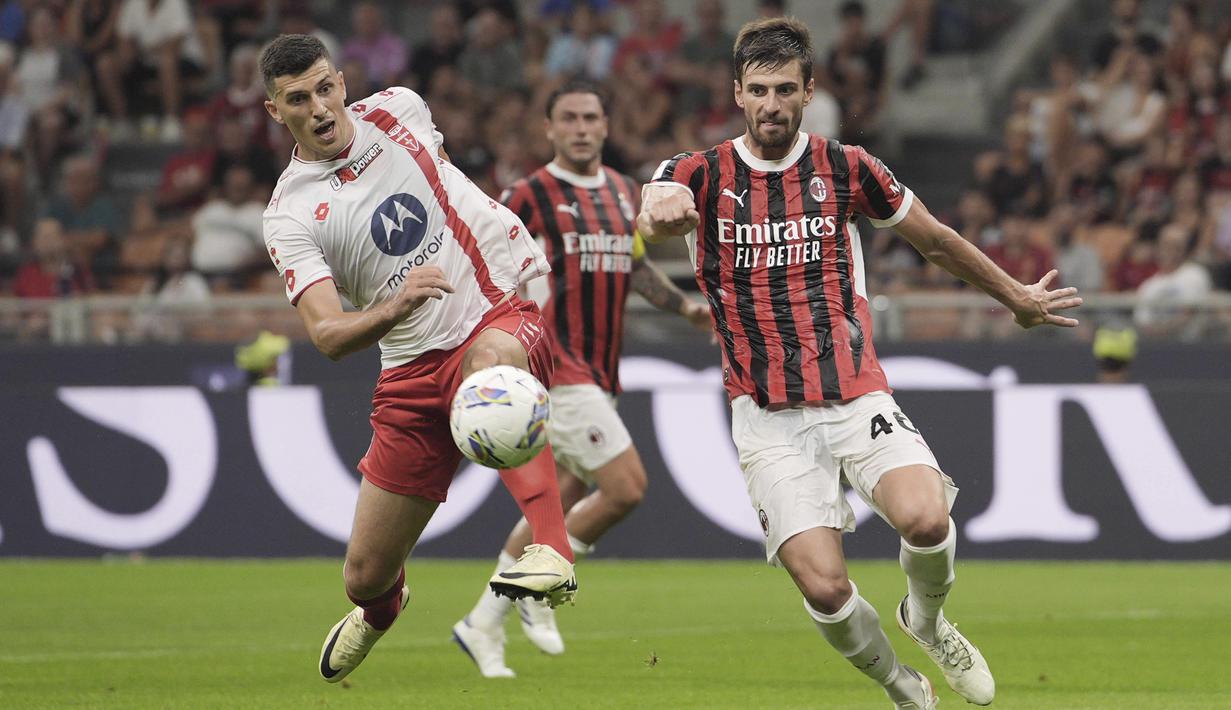 Di bawah asuhan pelatih baru Paulo Fonseca, AC Milan sukses tak terkalahkan. Dari lima laga, Rossoneri menang empat kali dan imbang satu kali. (Marco Alpozzi/LaPresse via AP)