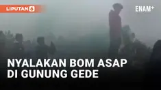 Pendaki Nyalakan Bom Asap di Gunung Gede