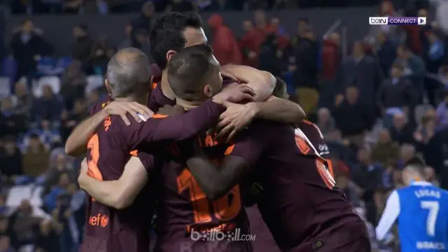 Lionel Messi menorehkan hattrick saat Barcelona mengalahkan Deportivo La Coruna 4-2. This video is presented by Ballball.