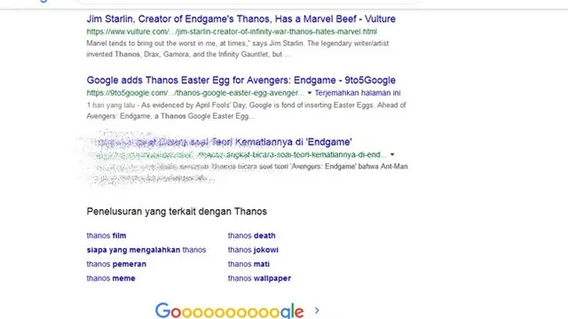 Thanos Hapus Artikel
