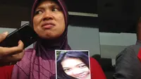 Nisa, ibu dari Anissa Nadia Safitri (14) saat melaporkan kehilangan anaknya ke Mapolresta Depok, Senin (17/10/2016). (Liputan6.com/Ady Anugrahadi)