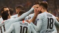 Chelsea meraih kemenangan 1-0 atas BATE Borisov pada laga keempat Grup L Liga Europa, di Borisov Arena, Kamis (8/11/2018). (AP Photo/Sergei Grits)