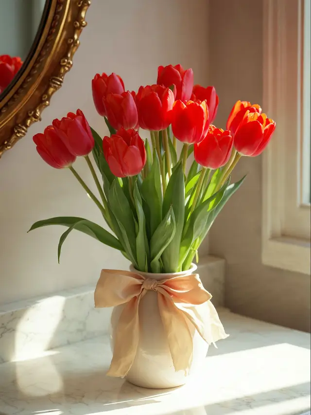 Ilustrasi Tulip Merah