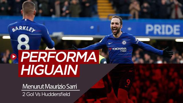 Berita video respon dari manajer Chelsea, Maurizio Sarri soal performa Gonzalo Higuain menghadapi Huddersfield.
