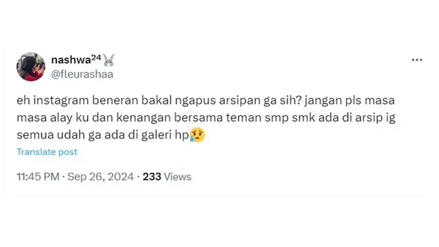 6 Cuitan Netizen Arsip Instagram Dihapus Ini Bikin Sedih, Kenangannya Hilang