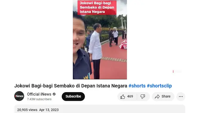 <p>Penelusuran klaim video Presiden Jokowi bagikan bansos di depan istana dalam rangka Pemilu</p>