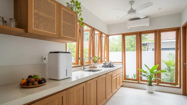 Inspirasi Dapur Kecil yang Tidak Mudah Berjamur di Musim Hujan/Foto: Generated AI