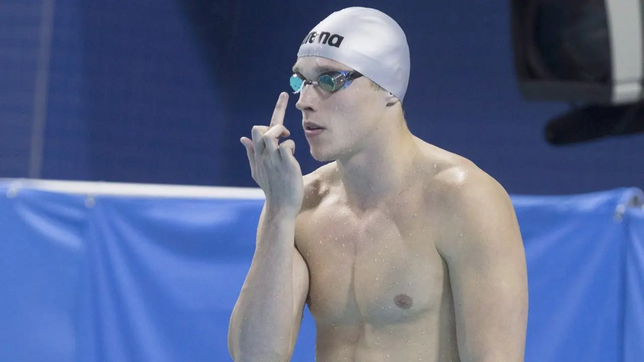 Ritual Aneh 'Jari Tengah' Perenang Kanada di Olimpiade Rio