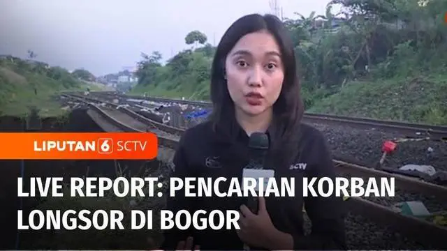 Longsor di area jalur kereta Bogor-Sukabumi mengakibatkan dua orang tewas. Sementara empat warga masih tertimbun longsor. Kita bergabung dengan Prissilia di lokasi.