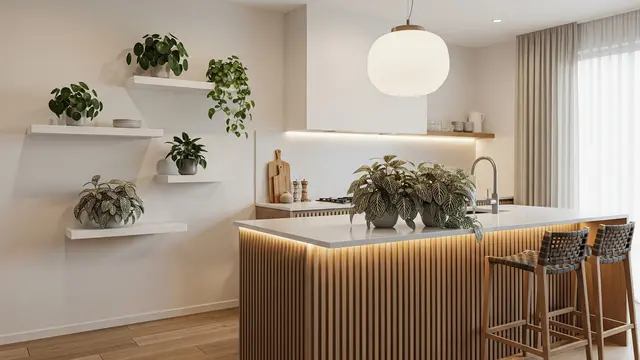 Dapur Japandi Aesthetic dengan Pencahayaan LED