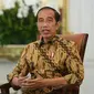 Presiden Jokowi saat memberi pernyataan terkait KPK di Istana Merdeka, Jakarta, Senin (17/5/2021). (Biro Pers Media Istana)