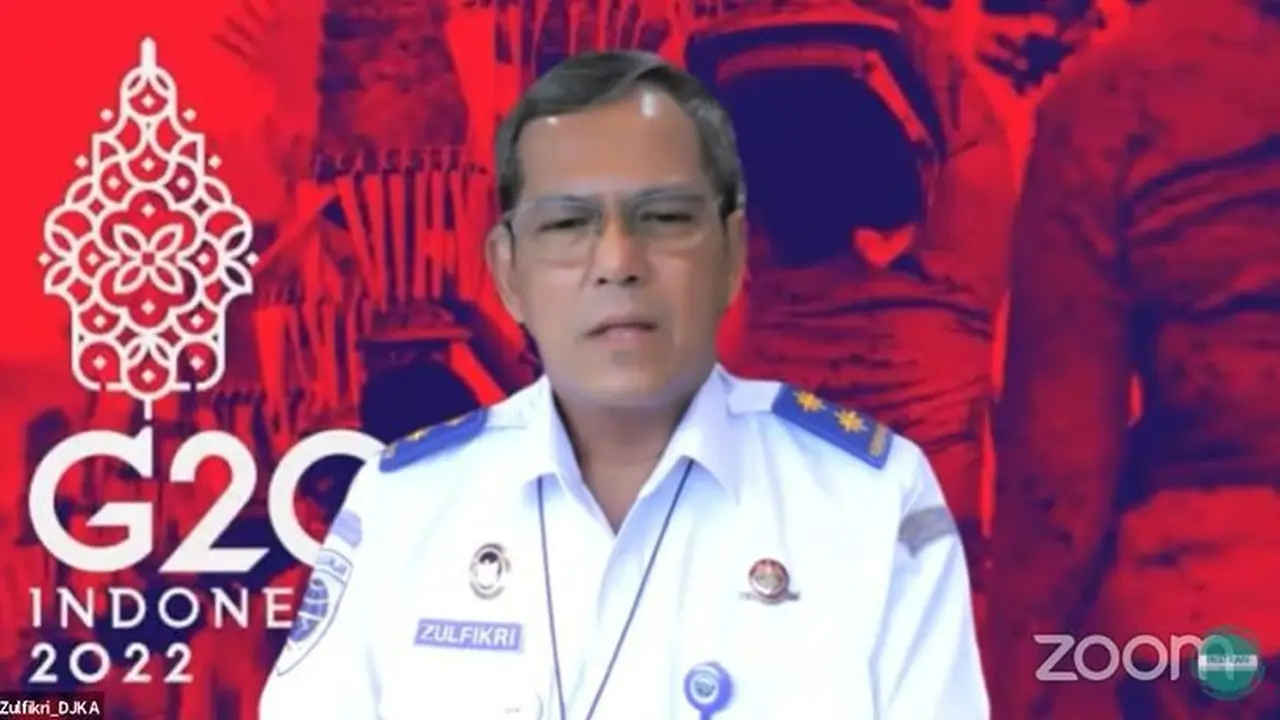 Direktur Jenderal Perkeretaapian Kementerian Perhubungan (Kemenhub) Zulfikri, dalam Diskusi Publik Refleksi dan Eksplorasi Satu Tahun Layanan KRL Yogya-Solo Bersama Komunitas, Senin (7/3/2022).