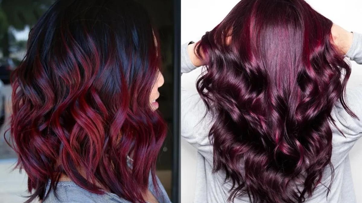 12 Kombinasi Warna Rambut Dipadukan Burgundy, Tren di Tahun 2025