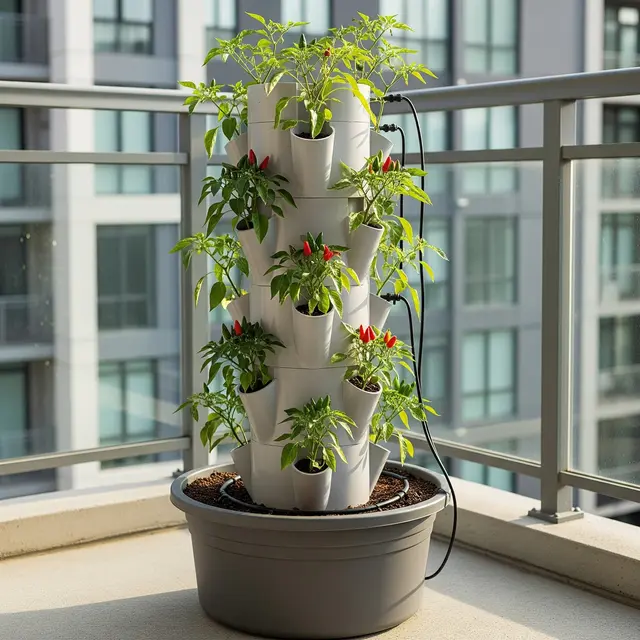Desain Kebun Cabai Pakai Pipa Paralon Vertikal Anti Ribet (AI)