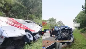 Kronologi Mobil Rumah Sakit Terguling di Tol Lampung, 3 Terluka