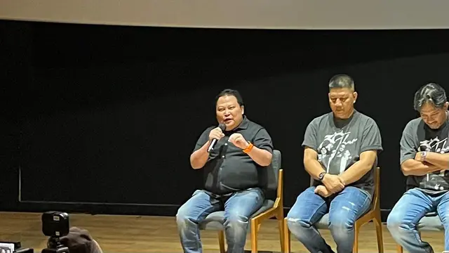 Nuruddin Al Fithroh pada konferensi pers "Antam presents 30 Tahun Berkarya Ungu Waktu Yang Dinanti Final Chapter” yang diselenggarakan di kawasan Jakarta pada (6/10/2026). (Liputan6.com/Afradhiya N.R)